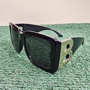 Burberry Womens Frith BE4312 3907/87 Square  sunglasses Black Gold